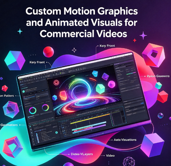 Custom Motion Graphics and Animated Visuals for Commercial Videos