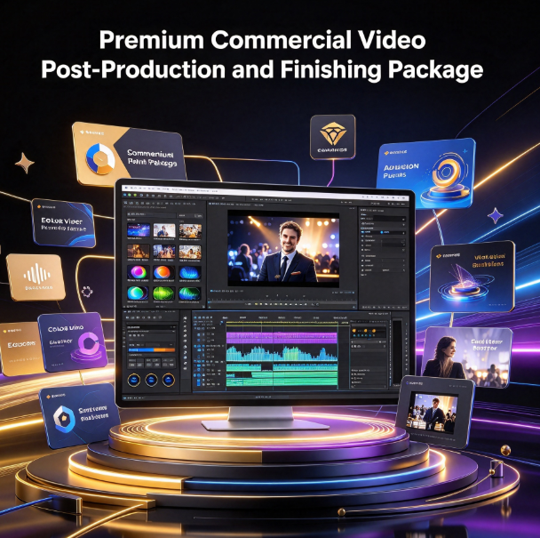 Premium Commercial Video Post-Production and Finishing Package